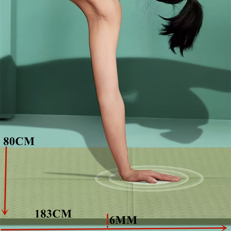 Pilates Yoga Matte - Katlanır Yoga Matı Kaymaz 1830×600x6mm Kalın