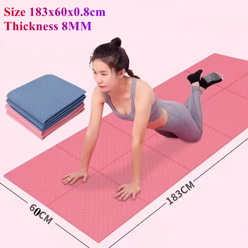 Pilates Yoga Matte - Katlanabilir Taşınabilir 183x60CM Yoga Matı 8MM