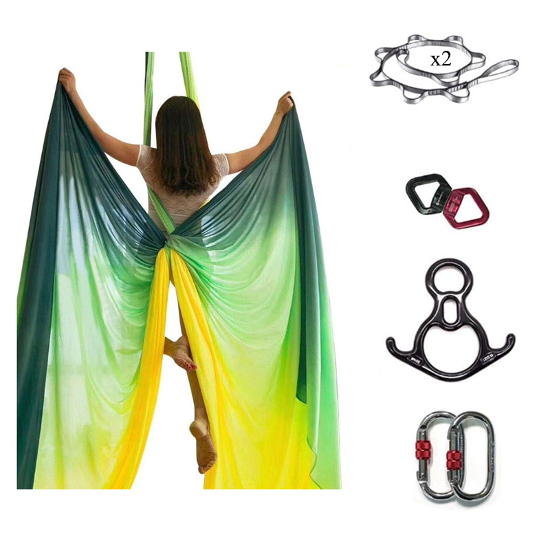 Aerial Silk Hammock - Degrade Renkli Hava Yogası Hamağı Dayanıklı