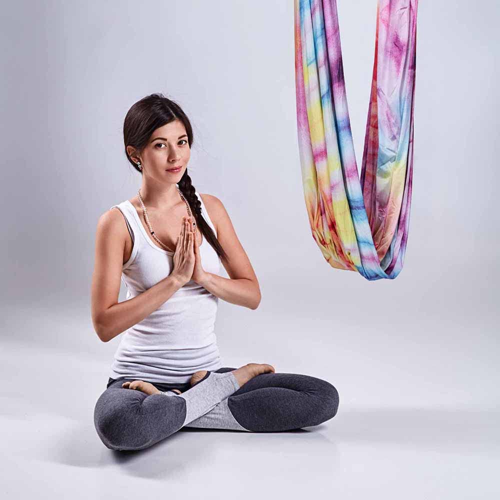 Aerial Silk Hammock - 9 Metrelik Hava İpekleri Seti, Renkli