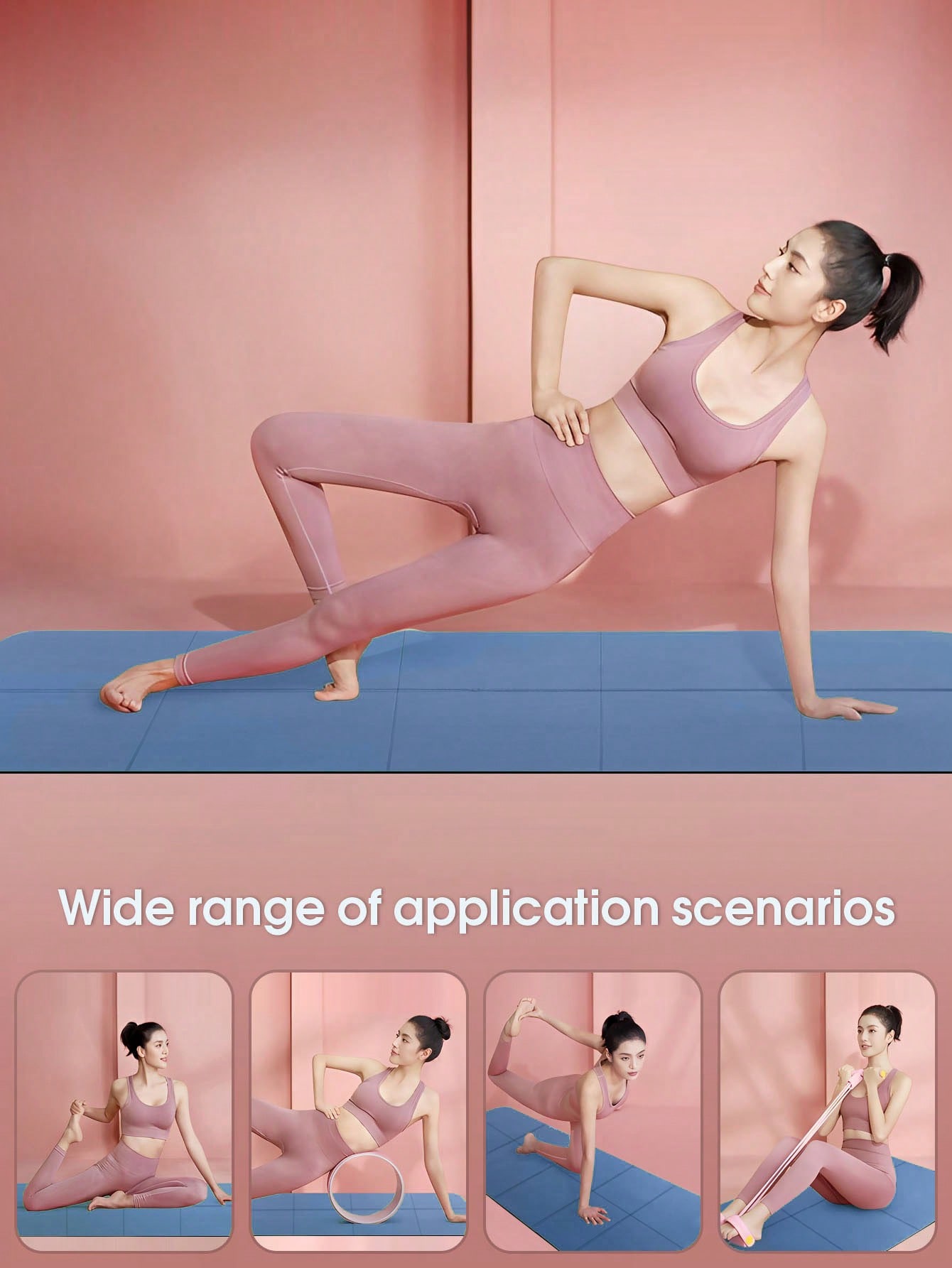 Pilates Yoga Matte - Katlanabilir Yoga Matı Koyu Mavi Çevre
