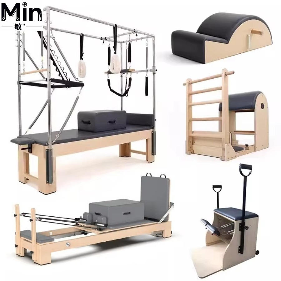 Pilates Yoga Machine - 5 Parçalı Ahşap Pilates Reformer Eğitim